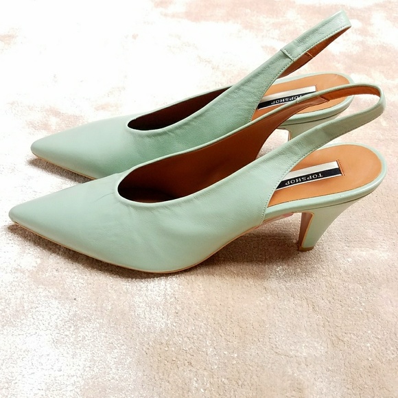 topshop green shoes